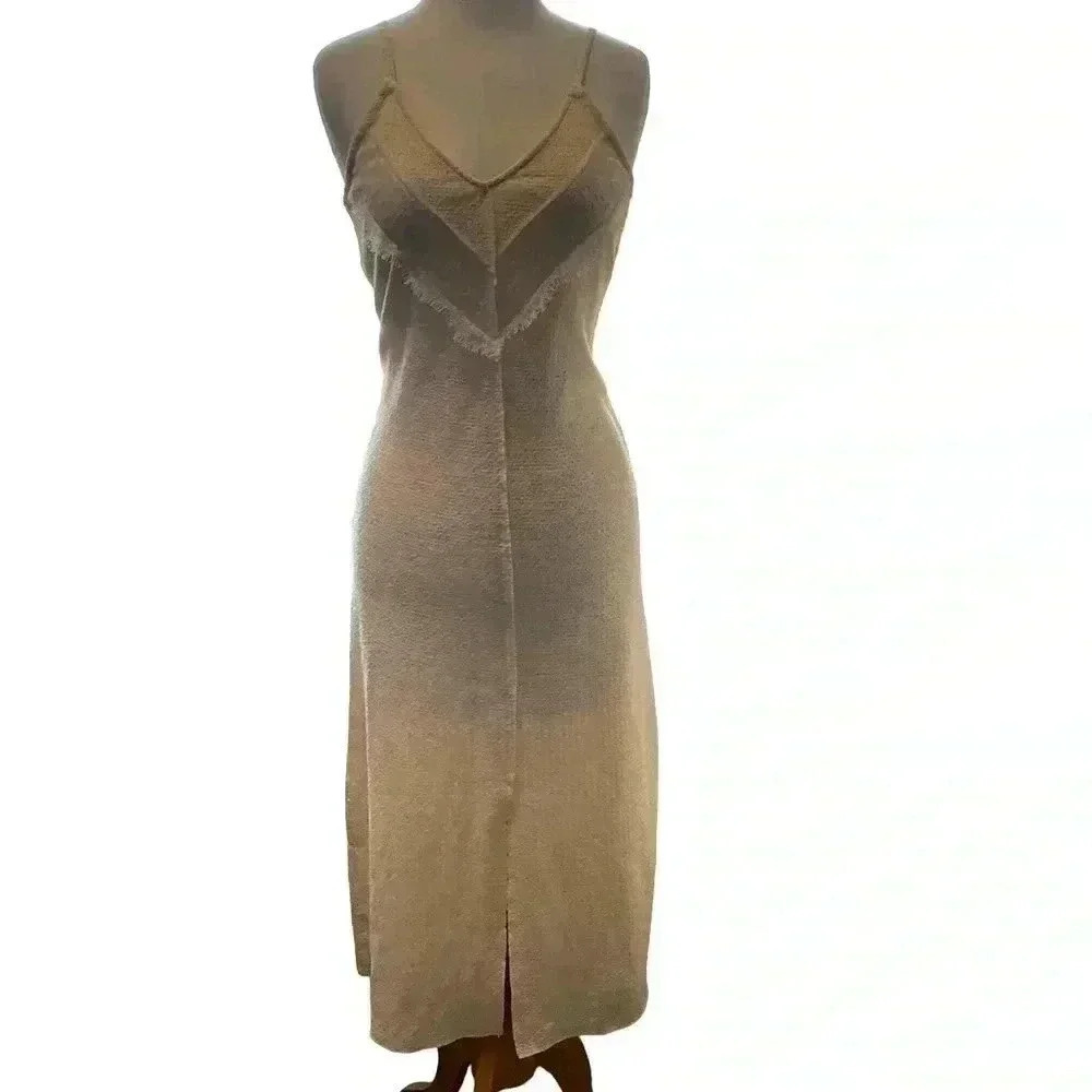 Zara, Cream, knit Maxi, Dress, NWOT, Lace Bust Detail, Very Pretty, Light Weight